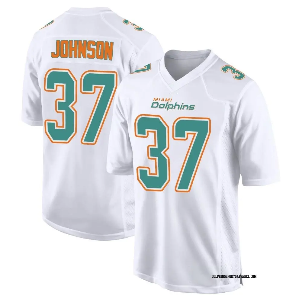 Game White Men's Isaiah Johnson Miami Dolphins Fashion Jersey