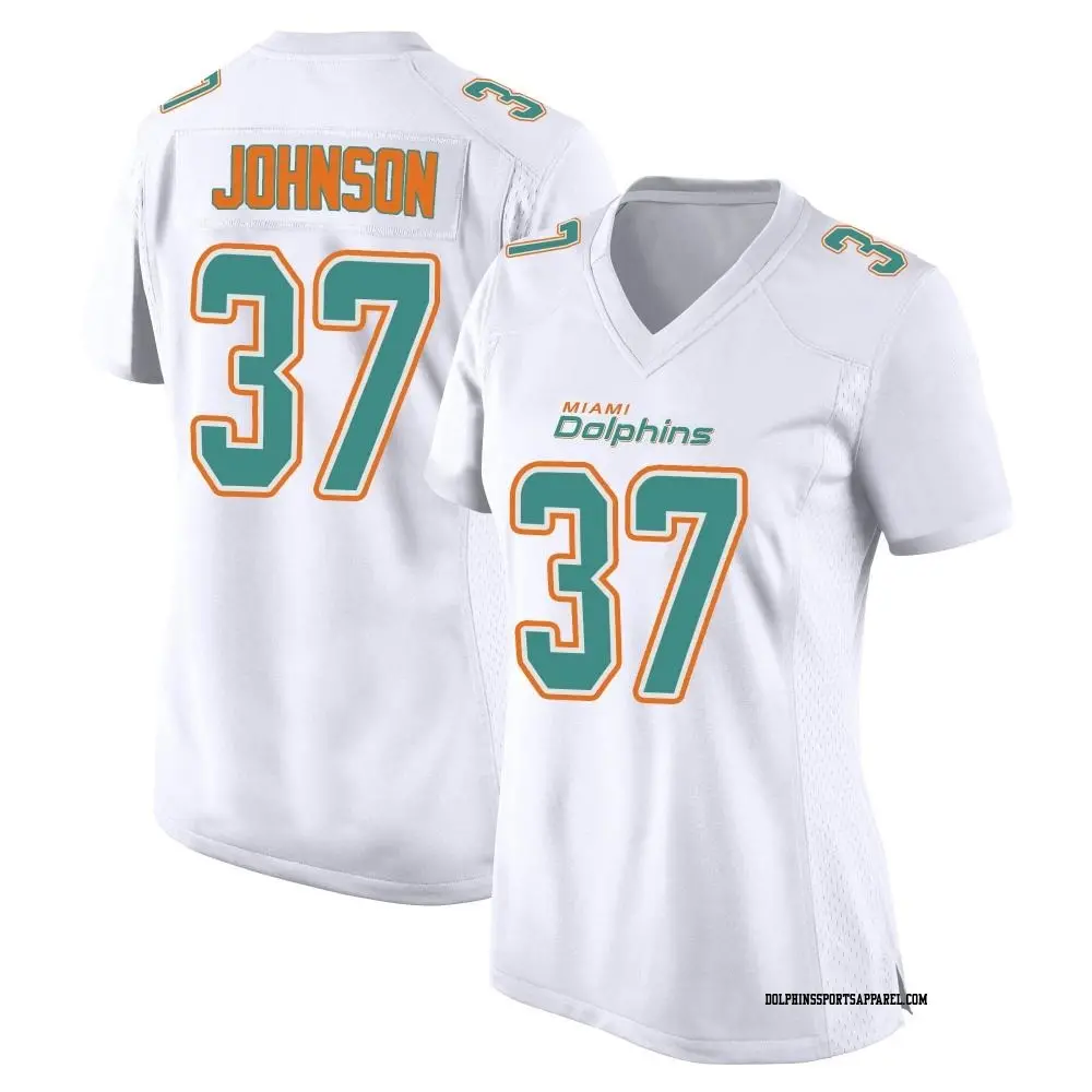 Game White Women's Isaiah Johnson Miami Dolphins Fashion Jersey